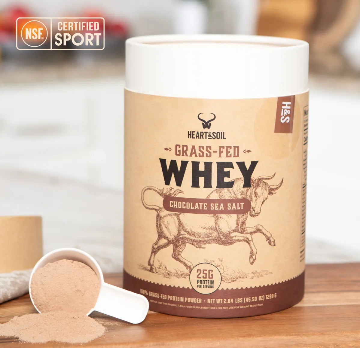 Grass-Fed Whey Protein (Chocolate Sea Salt)
