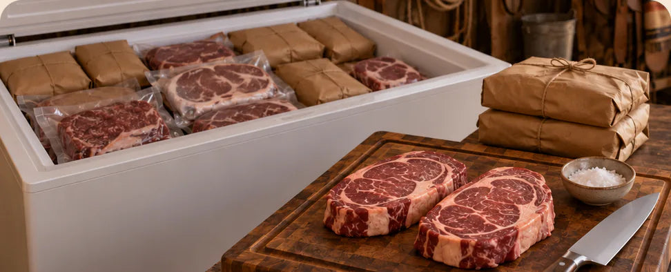 Grand prize: stocked freezer, beef, cutting board, knife and salt